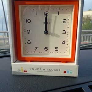 Orange Square Wall Clock